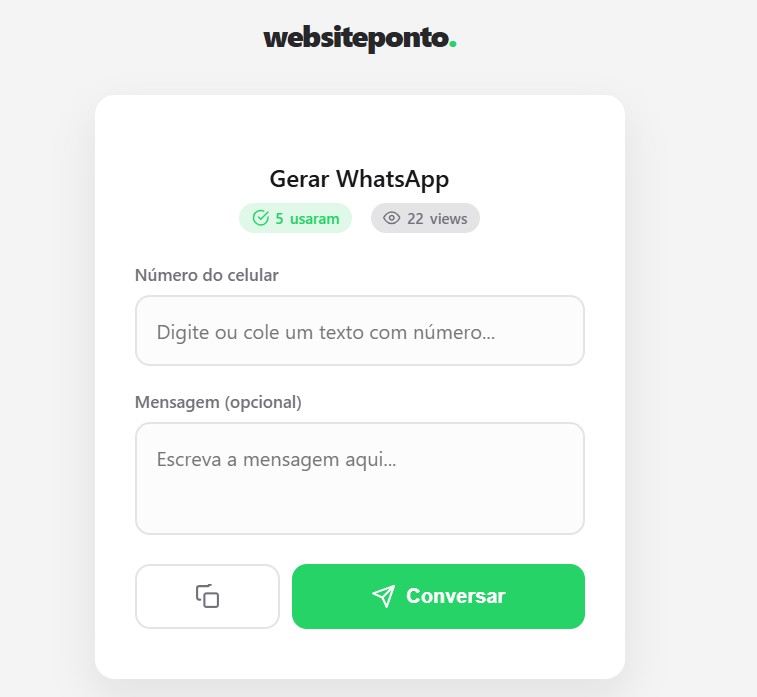 Gerador de Link para WhatsApp